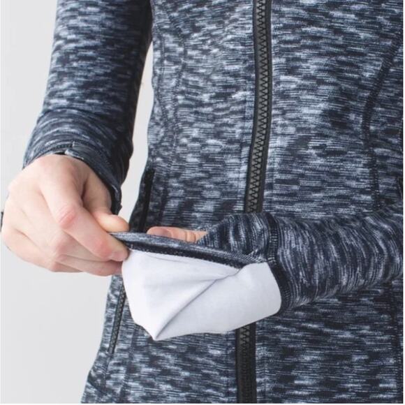 Lululemon Define Jacket Dramatic Static White Black Sz 4 - Picture 2 of 5